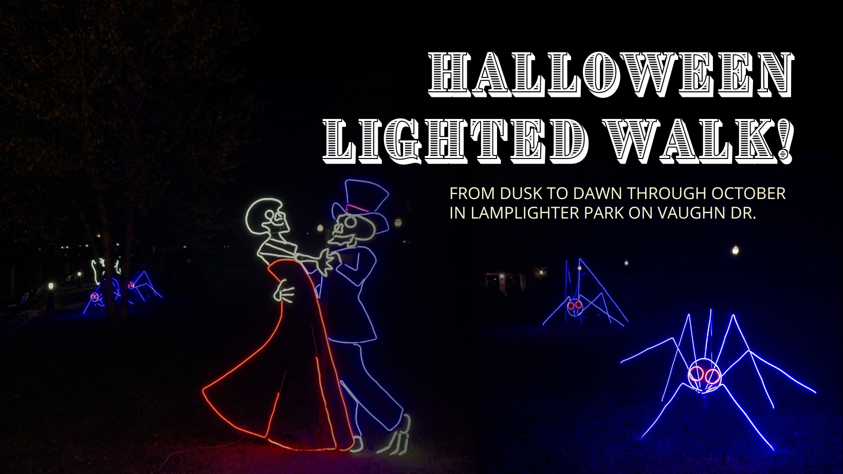 lighted halloween walk
